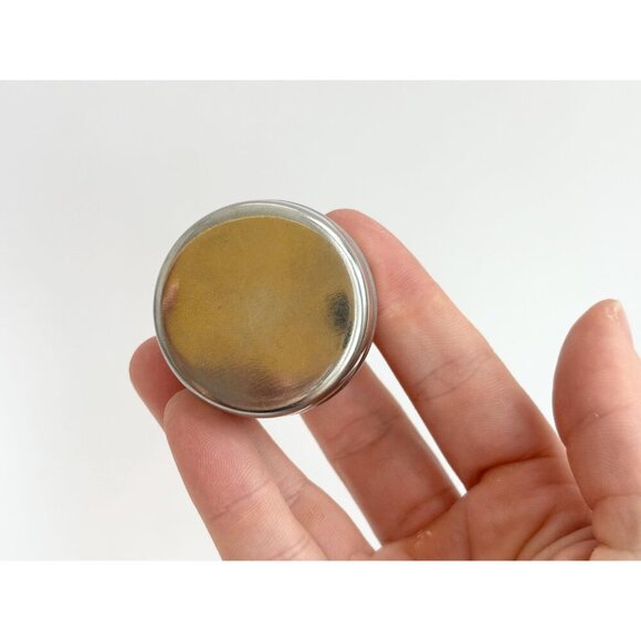 Unity White Enamel Vintage Tiny Silver Toned Catchall Container | Jewelry Box - Picture 4 of 10